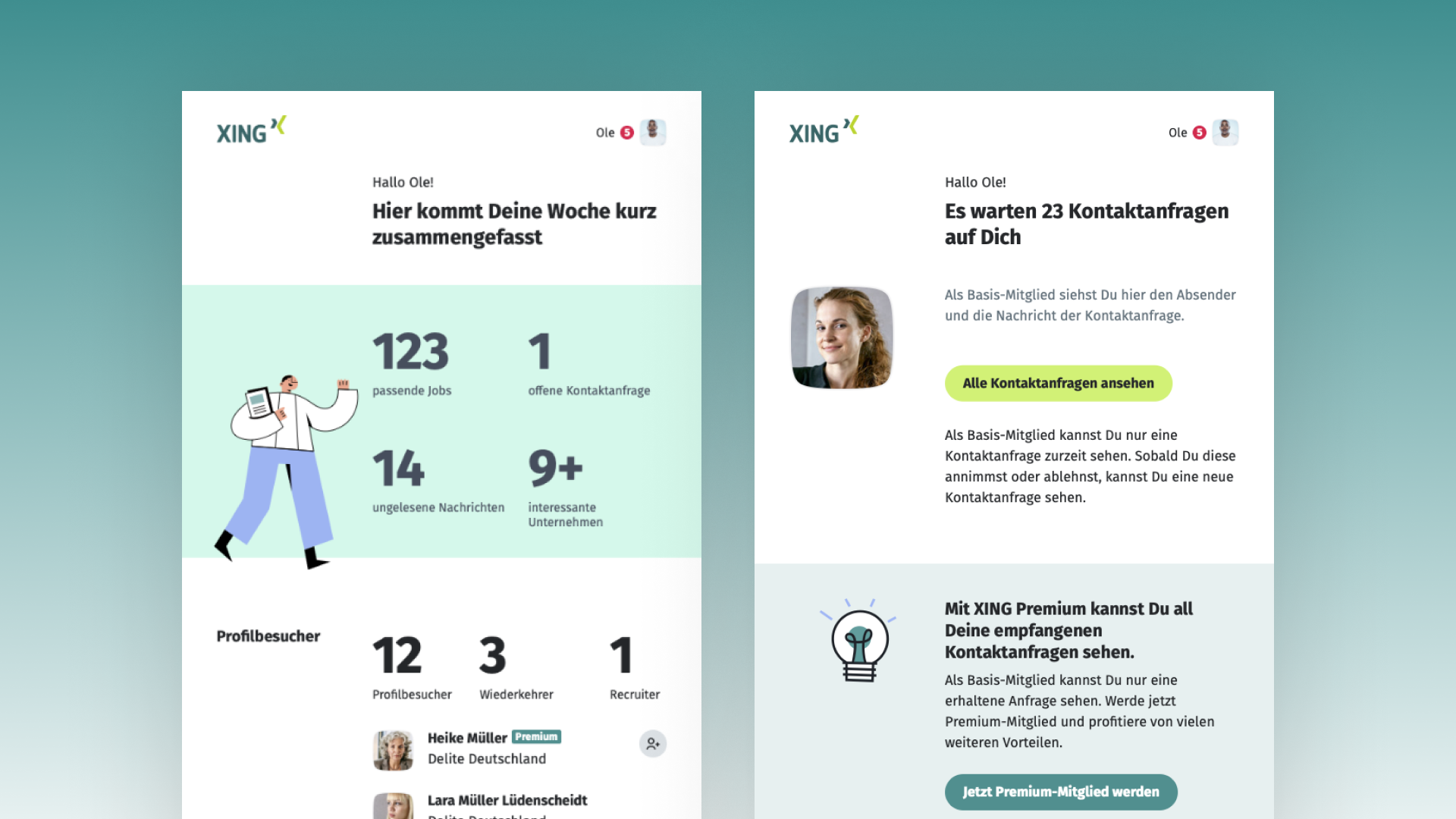 XING Email Design System — Unified email platform replacing fragmented templates across product teams.